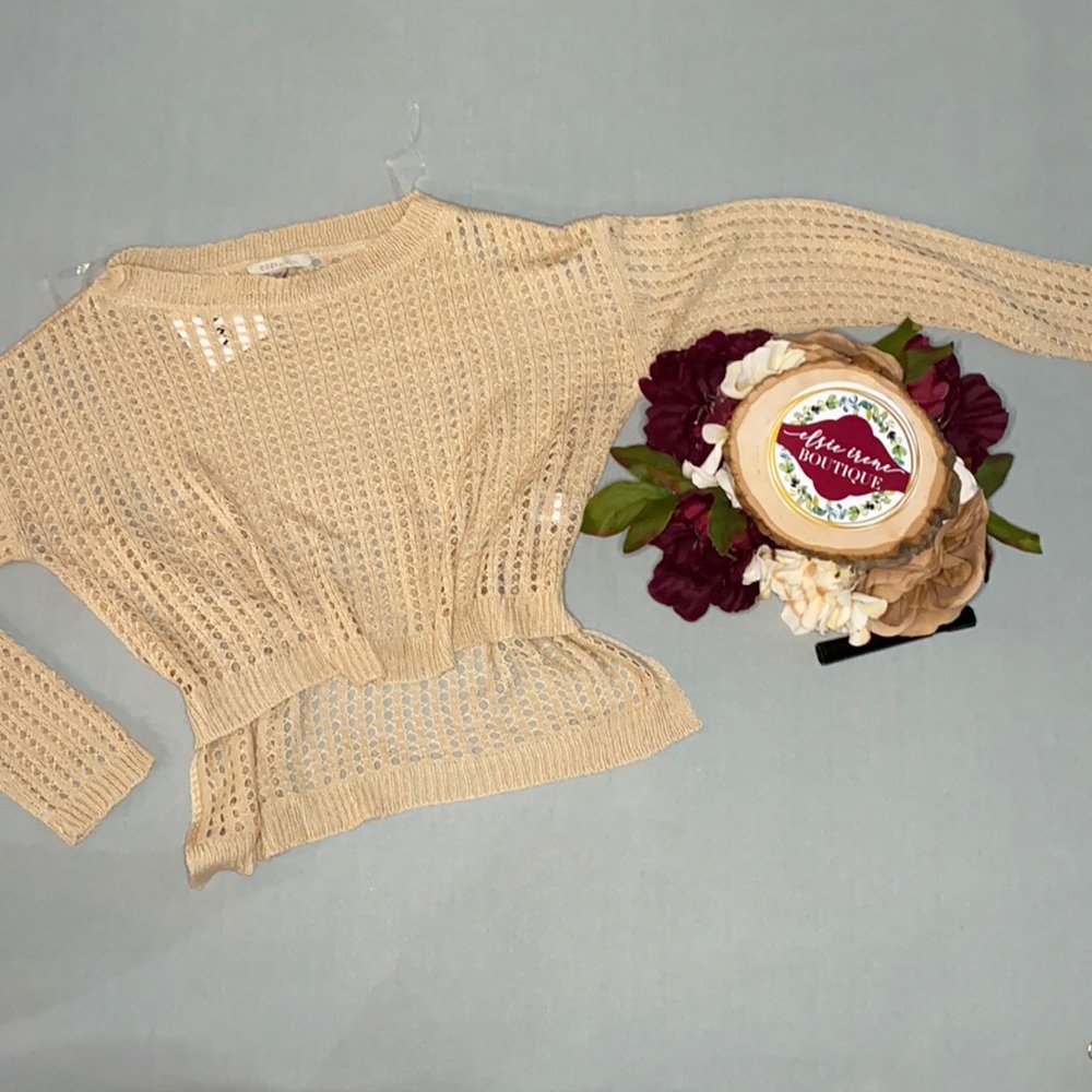 Women’s Long Sleeve Crochet Top